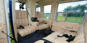 Bell Long Ranger helicopter interior