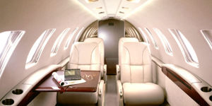 Cessna Citation CJ2 light jet interior
