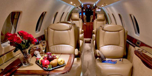 Citation Sovereign super midsize jet interior