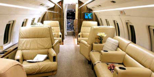 Challenger 601 heavy jet interior