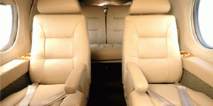 Falcon 10 light jet interior