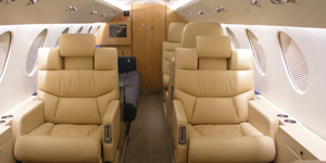Hawker 1000 super midsize jet interior
