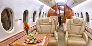 Hawker 4000 super midsize jet interior