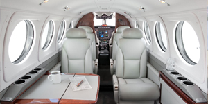 King Air 200 turboprop interior
