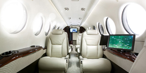 King Air 350 turboprop interior