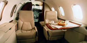 Learjet 31 light jet interior
