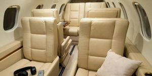 Learjet 35 light jet interior