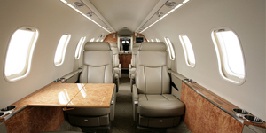 Learjet 45 super light jet interior