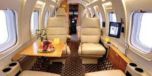 Westwind II super light jet interior