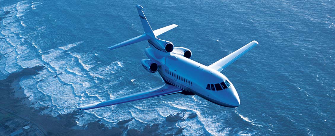 Dassault Falcon 900EX heavy jet interior