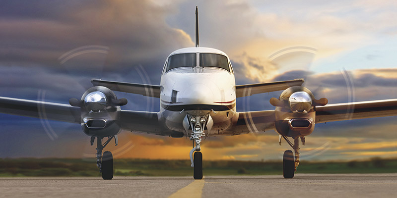 Beechcraft King Air C90GTx turboprop interior