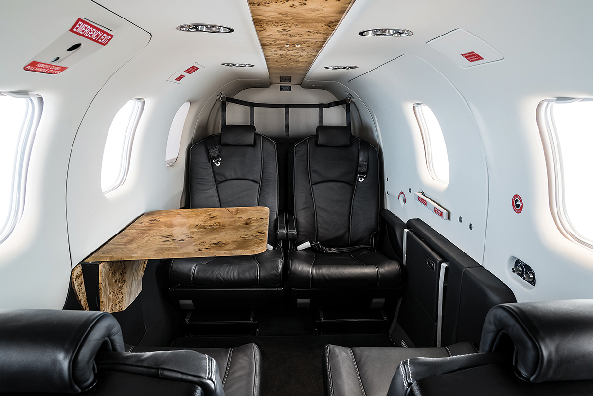 Socata TBM 850 turboprop interior